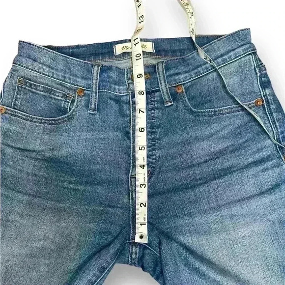 MADEWELL 9" High-Rise Skinny Jeans in Allegra Wash Rip & Repair Edition Sz. 27 T - Picture 8 of 15